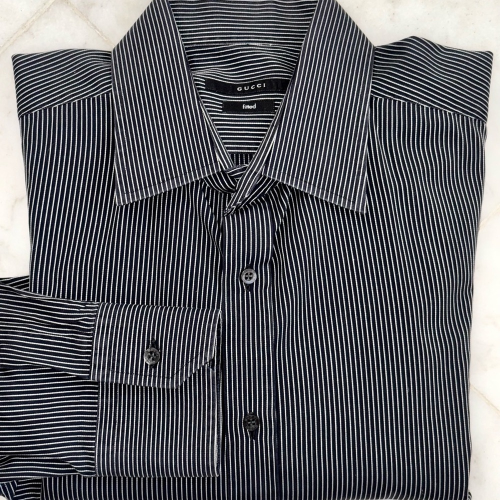 Gucci Men's Pinstripe Dress Shirt